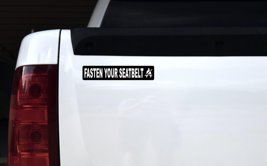 8in X 1 5in Fasten Your Seatbelt Sticker