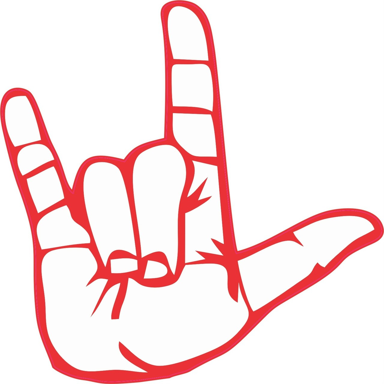 Download 5in x 5in Sign Language ASL I Love You Bumper Sticker ...