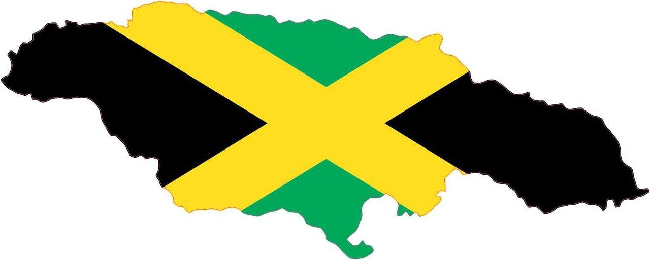 5in x 2in Die Cut Jamaica Flag Sticker Vinyl State Flag Vehicle Decals ...