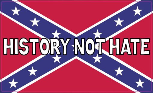 5in x 3in History Not Hate Confederate Flag CSA Dixie ReBel flag Magnet Magnetic Vehicle Sign