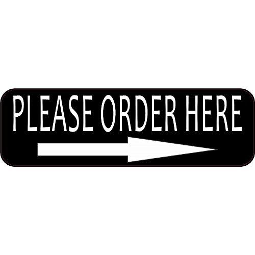 10in X 3in Please Order Here Vinyl Business Decal Store Sign Decals Sticker Stickers Stickertalk® 