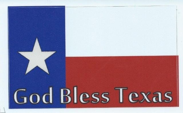 5in x 3in God Bless Texas Sticker Vinyl Flag Bumper Stickers Vehicle ...