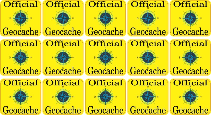 Geocache large sticker