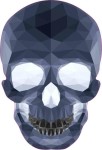 3.5in X 5in Blue Crystal Skull Bumper Sticker Vinyl Truck Window Decal