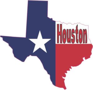 5inx5in Houston Texas Flag Decal Bumper Sticker Truck Window Vinyl Decals