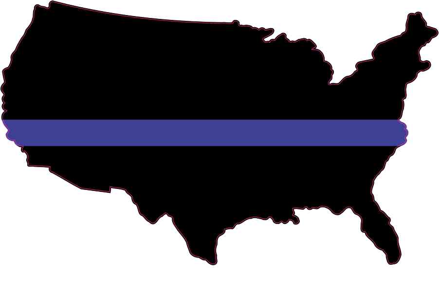 6in x 3.5in America Blue Lives Matter Sticker Car Truck Bumper Stickers