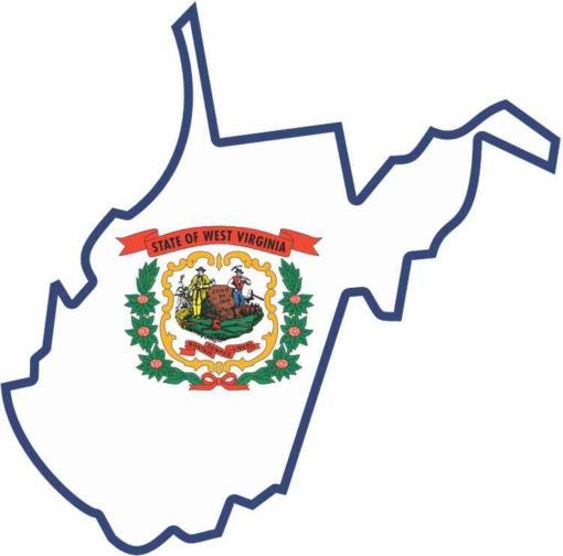 Die Cut West Virginia sticker