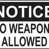 5in x 3.5in No Weapons Allowed Magnet Vinyl Magnetic Signs Safety Sign ...