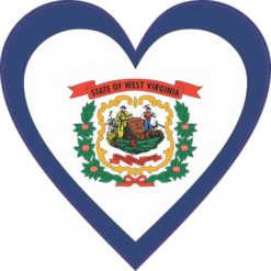 West Virginia Heart Sticker