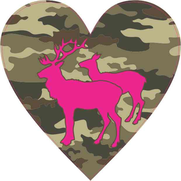 pink deer decal