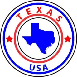 State Circle Texas Sticker