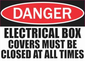 5in X 3in Danger Electrical Box Must Be Covered Magnet Vinyl Business Signs