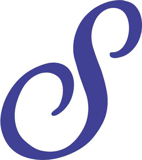 3in x 3in Blue Cursive S Monogram Sticker Vinyl Vehicle Stickers Cup ...