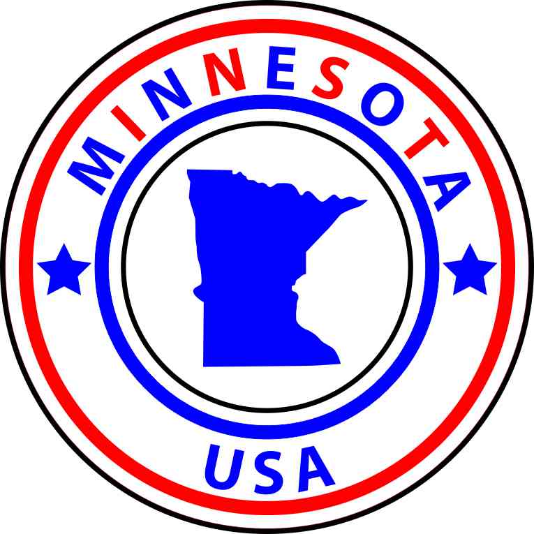 5in x 5in State Circle Minnesota Sticker Vinyl Bumper Sticker Sign ...