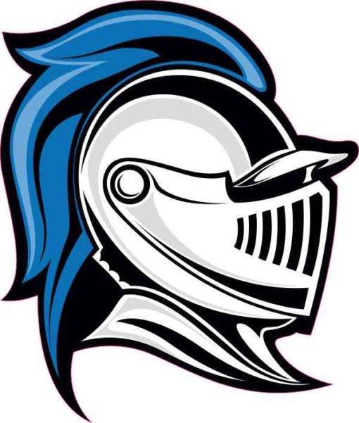 Blue Knight Mascot Sticker