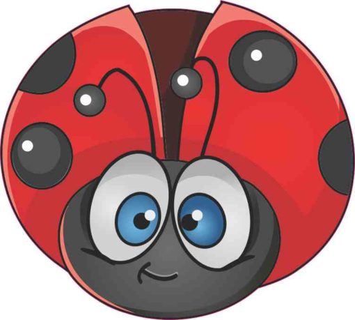 5in x 4.5in Red Ladybug Sticker Vinyl Animal Vehicle Window Decal Stickers