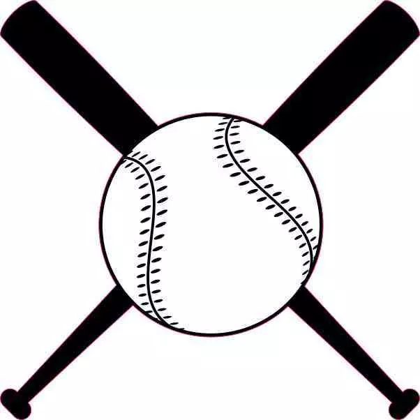 crossed baseball bat clip art