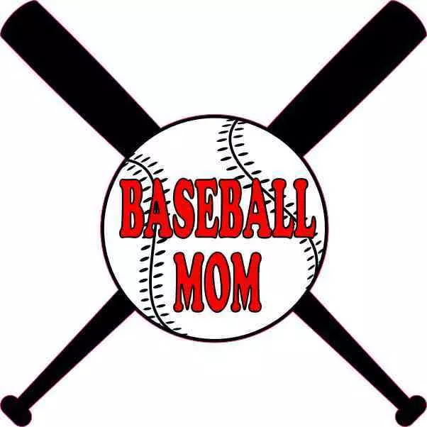 BASEBALL MOM' Sticker