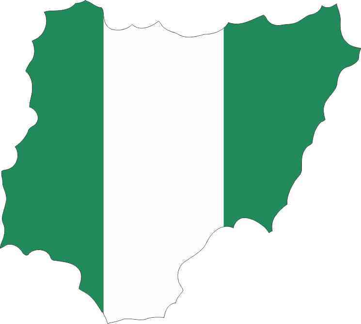 5inx4.5in Die Cut Nigeria Sticker Vinyl Vehicle Flag Decal Travel Stickers