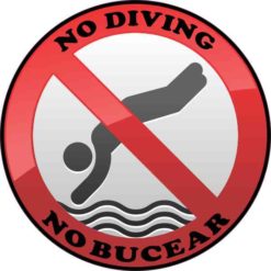 4in x 4in Shallow Water No Diving Sticker Vinyl Pool Safety Sign Decal