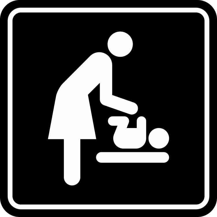 5in x 5in Baby Changing Station Sticker