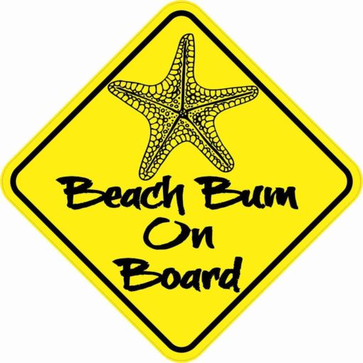 Beach Bum On Board Sticker