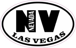 Las Vegas (LV) Oval Bumper Sticker