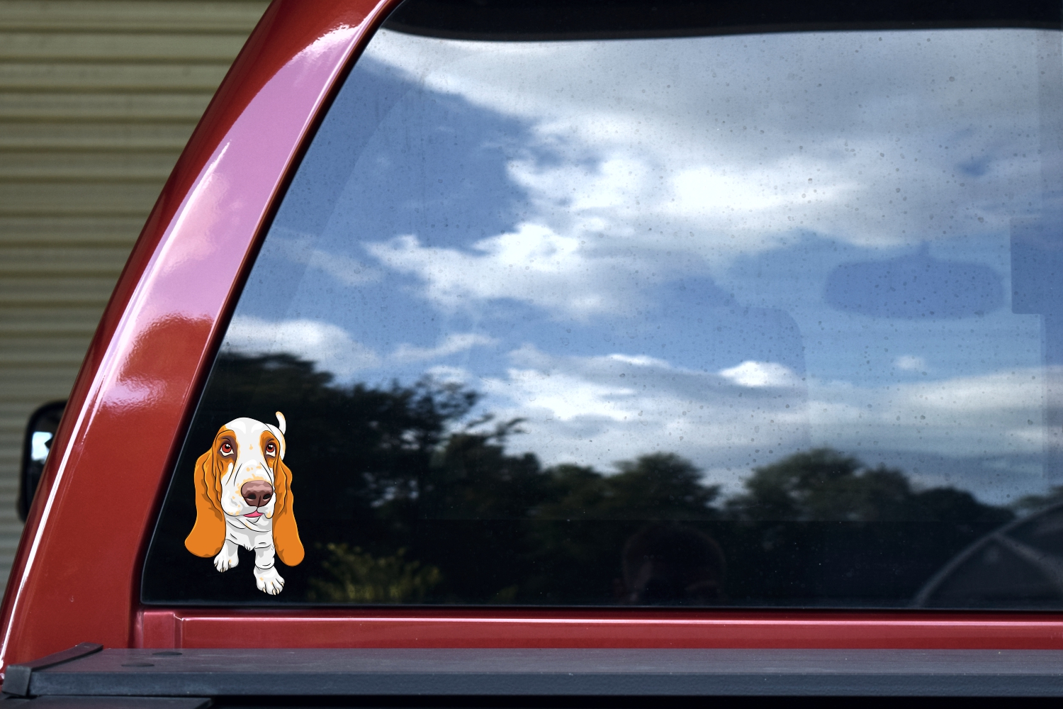 Basset hound window sales decal