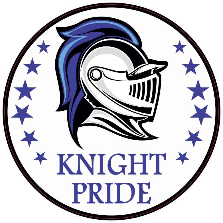 5in x 5in Blue Knight Pride Sticker