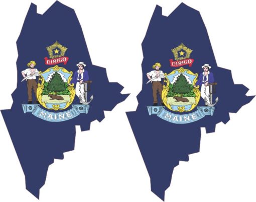 Maine State Flag Sticker