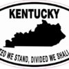 5in x 3in Oval Kentucky Motto Sticker