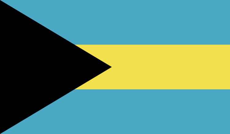 5in x 3in Bahamas Flag Sticker Car Truck Vehicle Bumper Decal