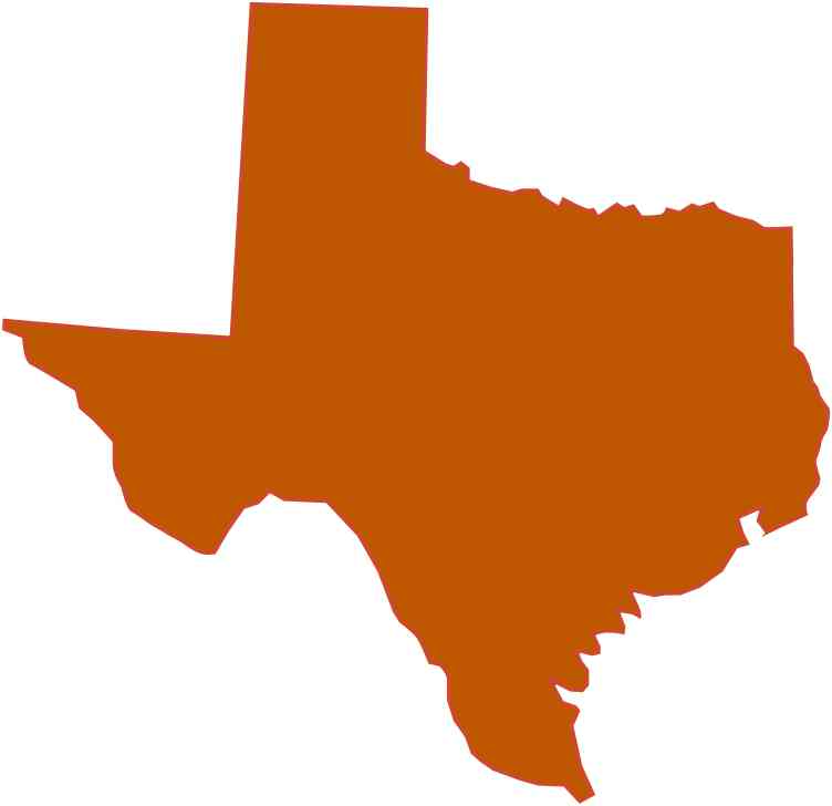 5in x 5in Orange Texas Sticker