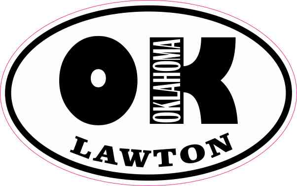 4in x 2.5in Oval OK Lawton Oklahoma Sticker