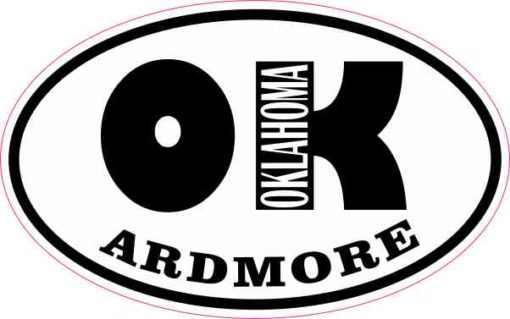 4in x 2.5in Oval OK Ardmore Oklahoma Sticker