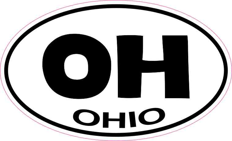 5in x 3in Oval Ohio Sticker