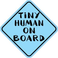 Blue Tiny Human on Board Magnet