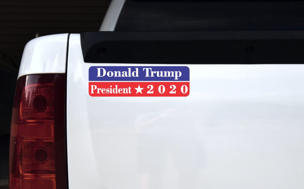 10in X 3in Donald Trump President 2020 Bumper Sticker