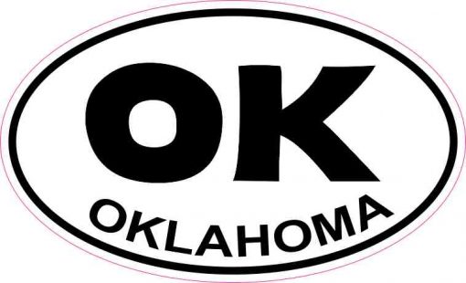 5in x 3in Oval Oklahoma Sticker