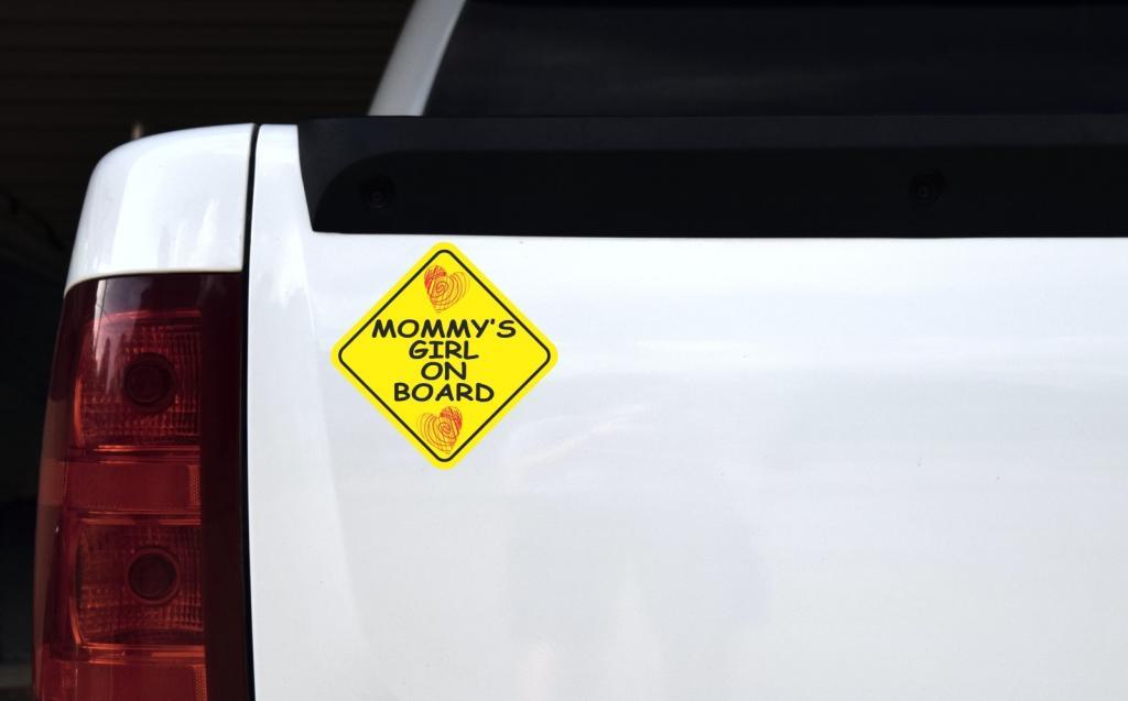 6in X 6in Mommys Girl On Board Sticker