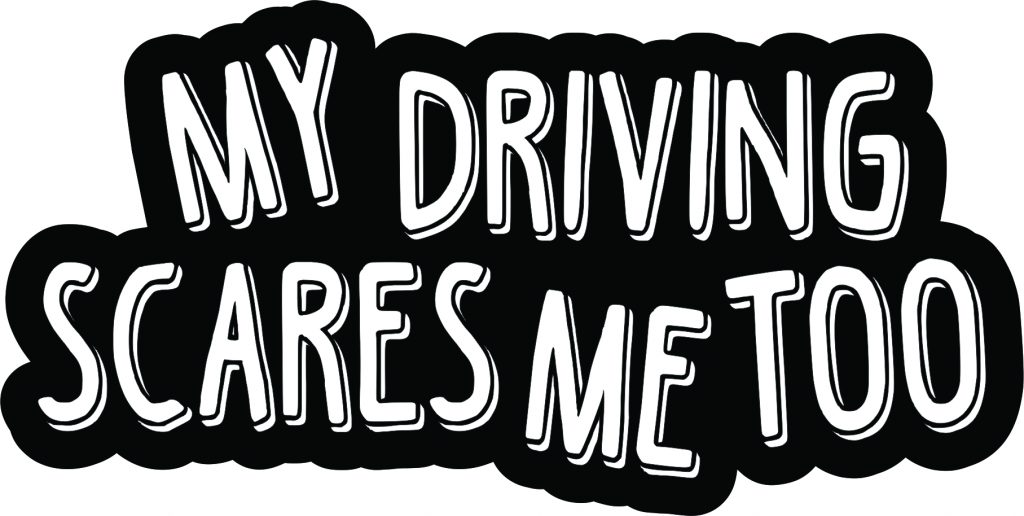 6in X 3in My Driving Scares Me Too Sticker