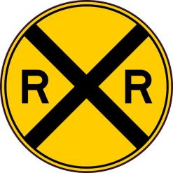 Railroad Crossing Sign Sticker