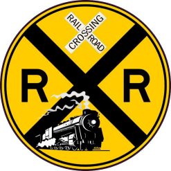 Train Railroad Crossing Sticker