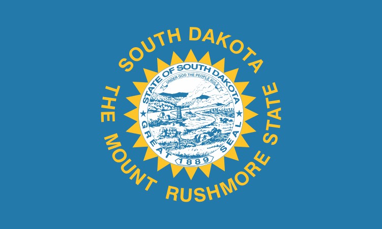 5in x 3in South Dakota State Flag Sticker