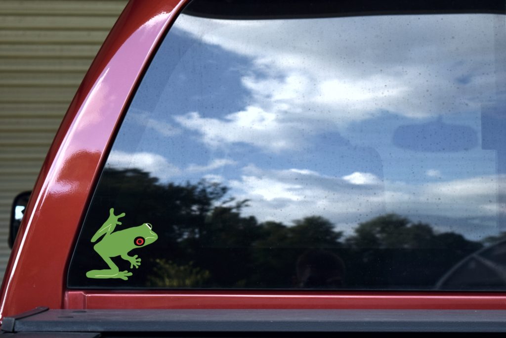 4in x 4in Red-Eyed Tree Frog Sticker