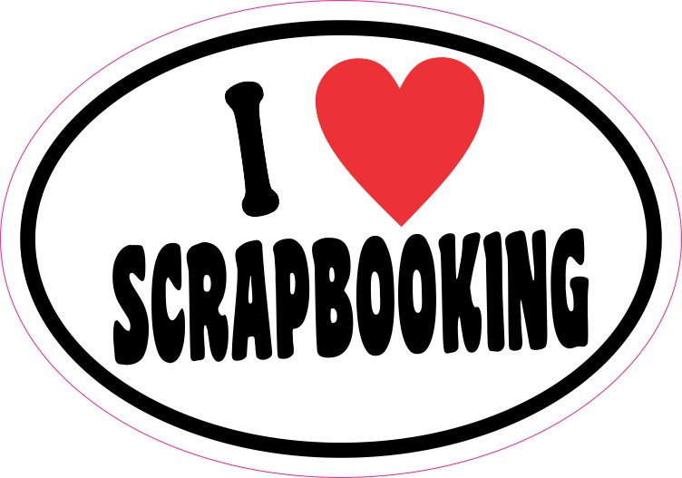I Love Scrapbooking Sticker for Sale by jaygo