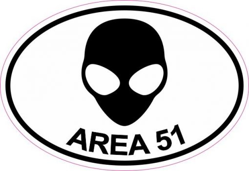 Oval Area 51 Vinyl Sticker