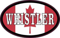 Oval Canadian Flag Whistler Vinyl Sticker