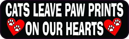 Cats Leave Paw Prints on Our Hearts Magnet