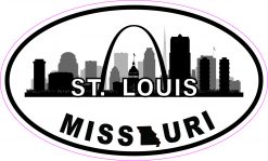 5in x 3in Oval St Louis Missouri Vinyl Sticker